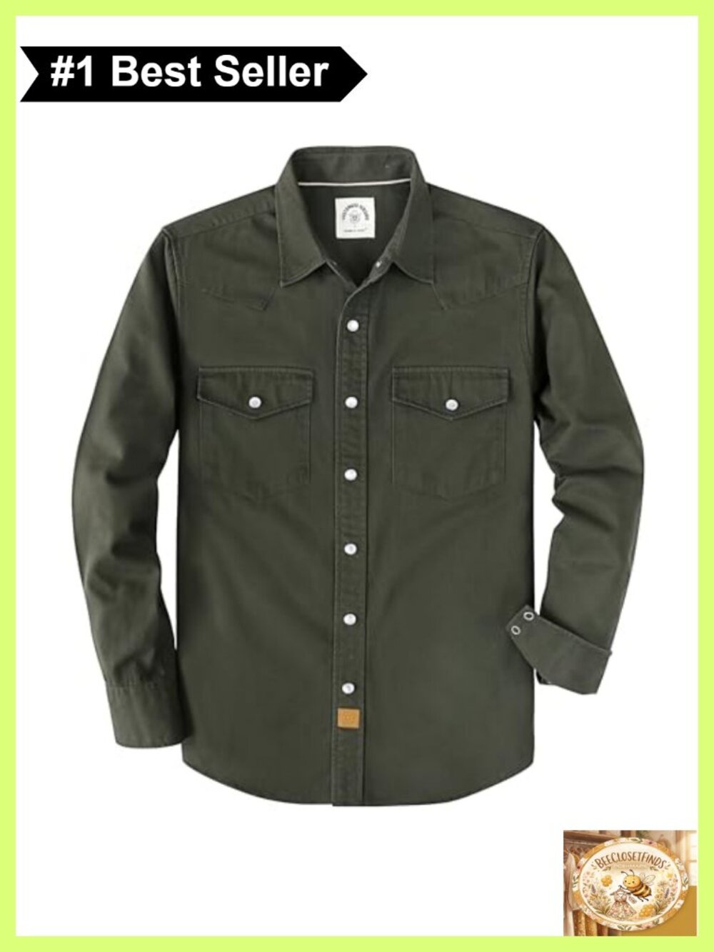Long Sleeve Pearl Snap Western Shirt Mens Casual Work